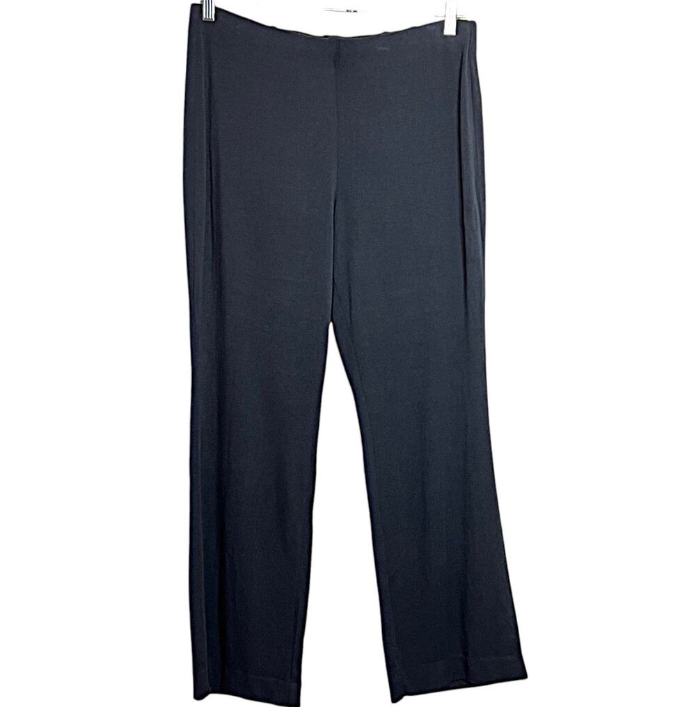 White House Black Market Womens Knit Pants Size Large Black Boot Model Spandex